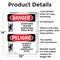 Signmission Do Not Move Or Alter Scaffolding Bilingual, 10 in W x Rectangle, Aluminum OS-2PACK-DS-A-1014-VS-1648 - alternate 4